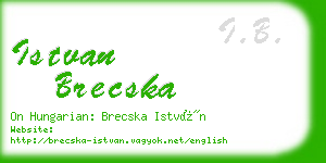 istvan brecska business card